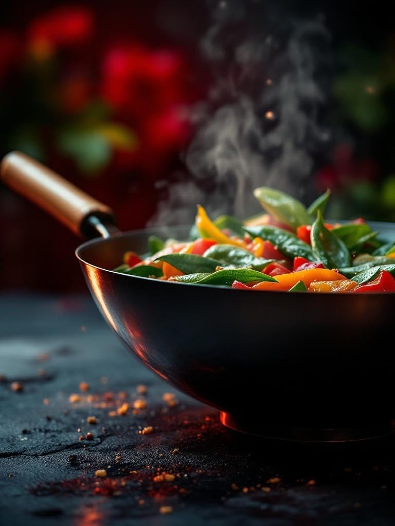 Dexam Heavy Gauge Non Stick Carbon Steel Wok 30cm/12-inch