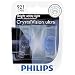 Philips 921CVB2 CrystalVision Ultra Miniature Bulb, 2 Pack