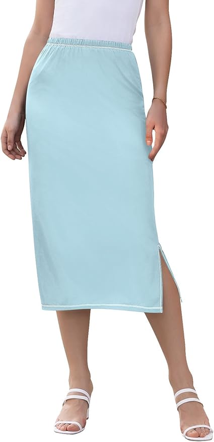 Amazon.com: Alice Blue Women Midi Skirt Side Split High
