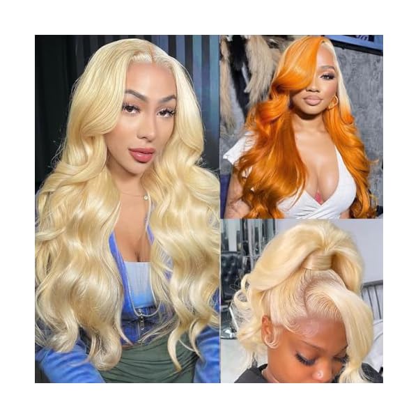 DJFG 360 Wig Human Hair Full Lace 613 Lace Front Wig Human Hair 360 Lace Front Wigs Human Hair 200 Density HD Lace Front Wigs Human Hair Pre Plucked Body Wave Blonde Wig Human Hair 20 Inch