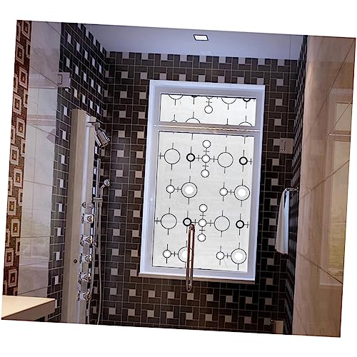 Vinilo adhesivo para ventana con patrón de círculos b/n miniatura 2