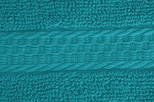 Image of Utopia Towels 12 Pack Premium Wash Cloths Set, 12 by 12 Inches, 100% Cotton Ring Spun, Highly Absorbent and Soft Feel Essential Washcloths for Bathroom, Spa, Gym, and Face, Turquoise
