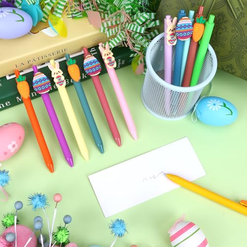 Augenstern 48 Stück Ostergeschenke Oster Gelschreiber Kugelschreiber Ostern Geschenke Hase Karotten Ostereier Kugelschreiber für Ostersäckchen zum Befüllen Büro Ostergeschenke Ostern Deko