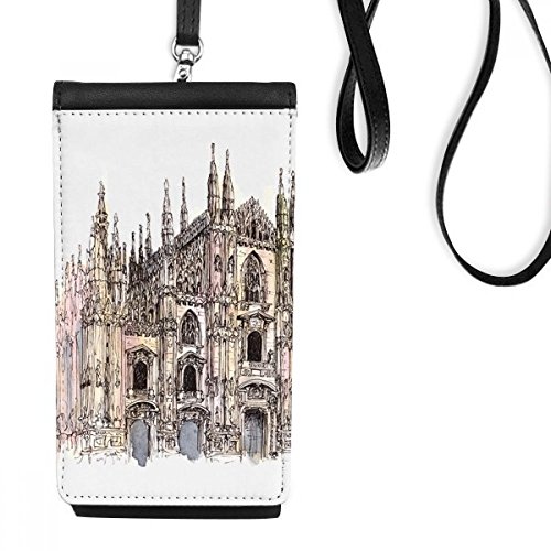 Pochette téléphone Milan en cuir synthétique noir idéale pour voyager léger