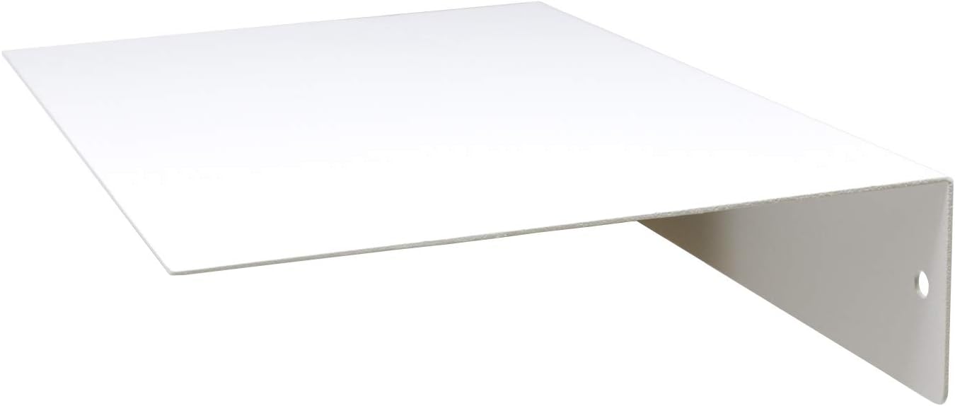 Buhbo Mitus Floating Shelf Wall Mounted (8 inch x 12 inch) Heavy Duty Industrial Modern Steel, White