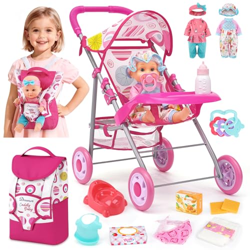 Baby Doll Stroller Set with 12.5
