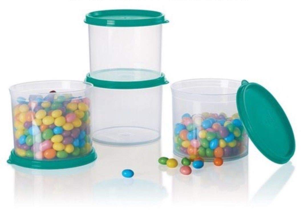 Amazon.com: Tupperware 20 Oz One Touch Canister Set (Mini) 4pc in