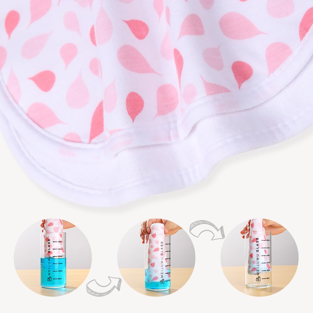 Paquete de 6 paños de algodón Extra absorbentes y Suaves para bebés y niñas