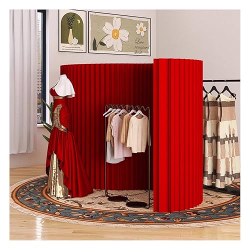 Cloison de séparation portable en papier kraft rouge épais 2x1,6m pour boutique