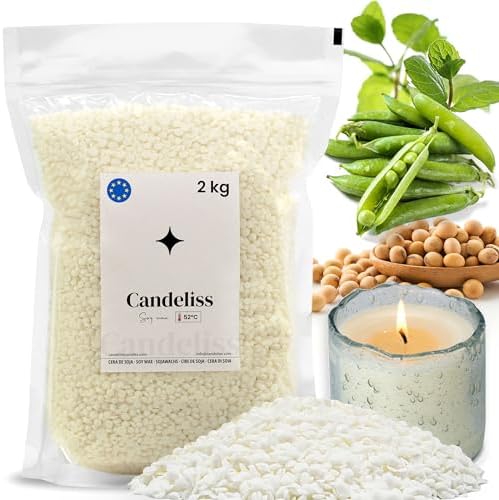 Wax for candles in glass 2 kg. Soy wax low melting point for maki...