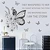 OUFEI Wall Decals Peel and Stick Black Butterfly Letters Stickers for Baby Kids Nursery Girls Bedroom Living Room Decoration #5