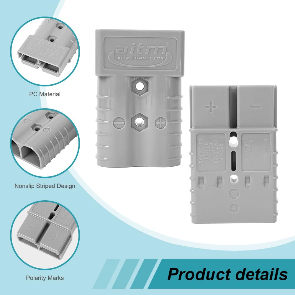 Connettore Rapido Per Batteria Auto 175A - Kit 4 Pezzi Con Terminali, Per Auto, Camper E Station Wagon