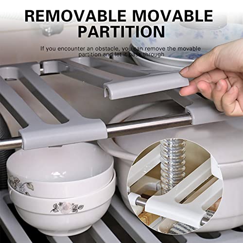 ZJDTC Under Sink Shelf, doppio scaffale in acciaio...