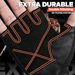 BEACE Weight Lifting Gym Gloves with Anti-Slip Leather Palm for Workout Exercise Training Fitness and Bodybuilding for Men & Women - Image 3