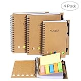 GELD-SPAR-SET: Im Preis enthalten sind 4 Spiralblöcke in 2 verschiedenen Größen, 4 Stifte, 4 gelbe Haftnotizen und Seitenmarkierungen in 5 verschiedenen Farben.