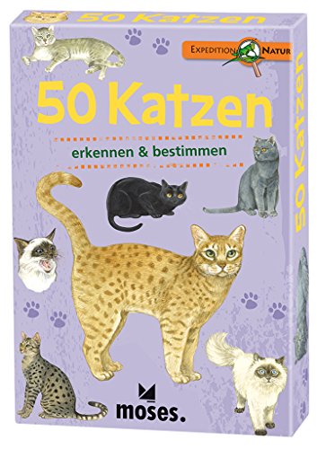 Preisvergleich Produktbild moses. Expedition Natur 50 Katzen , Bestimmungskarten im Set , Mit spannenden Quizfragen
