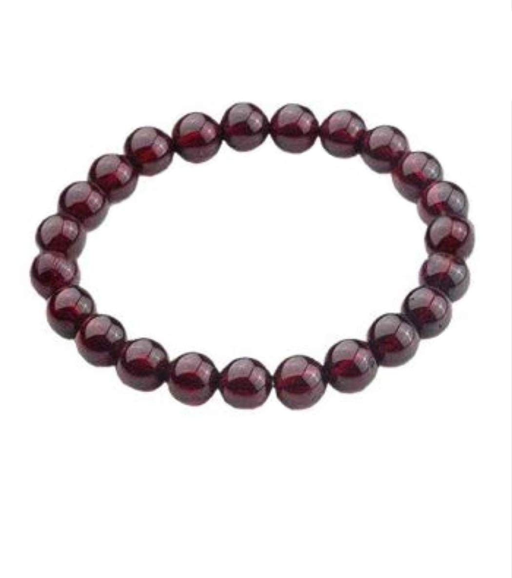 DHYANARSH 100% Original Garnet Stone Beads Wrist Bracelet, Astronomy Jewelry, AAA
