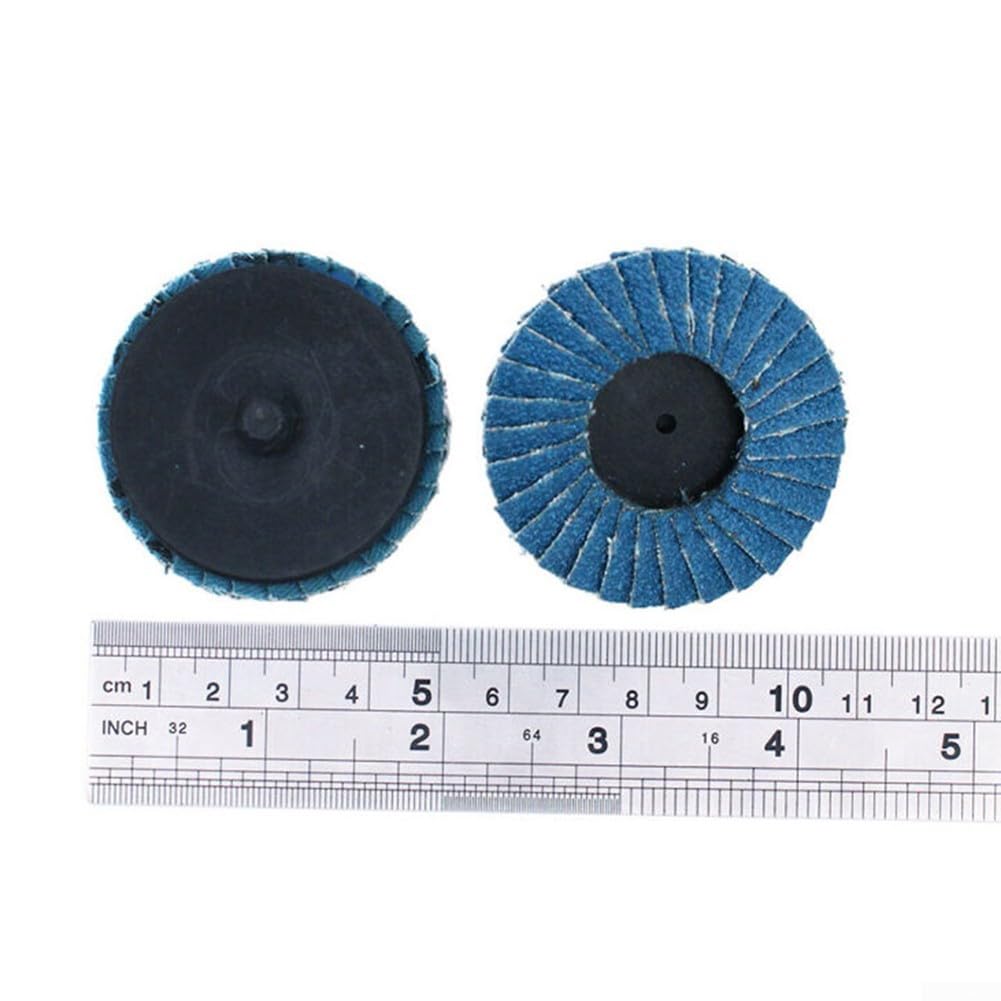Mola per Lucidare, Mole Lamellari, Confezione da 20 50 Mm X 6 Mm Disco Lamellare in Zirconio con Gambo da 1/4 Pollici Mola Abrasiva per Metallo Arrugginito