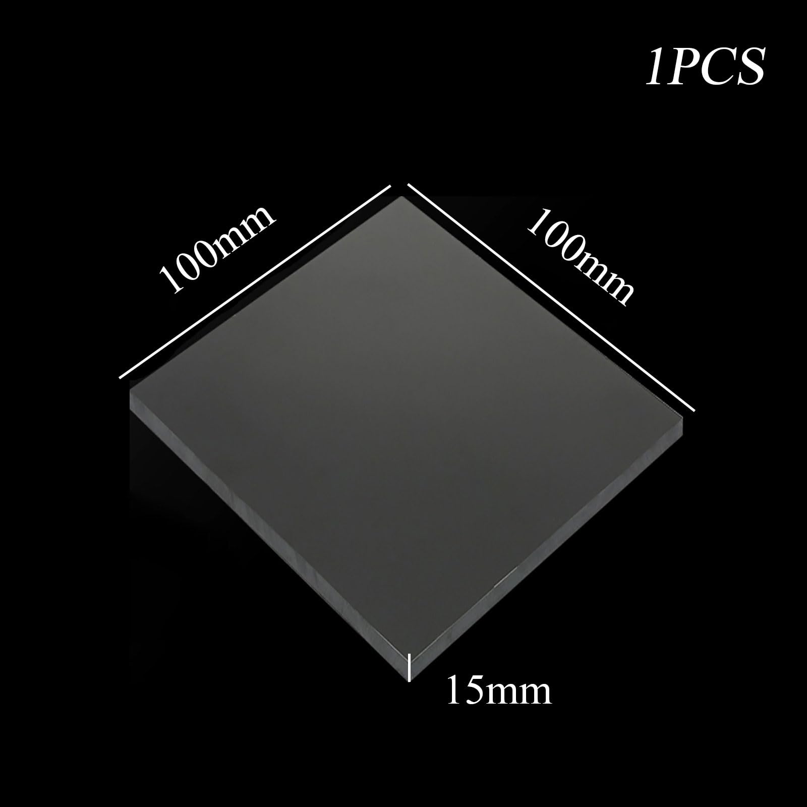 COYOUCO 100 X 100Mm Black Bakelite Phenolic Laminated Resin Board Sheet for Electrical and Electronic Fixtures, DIY Crafts,15mm
