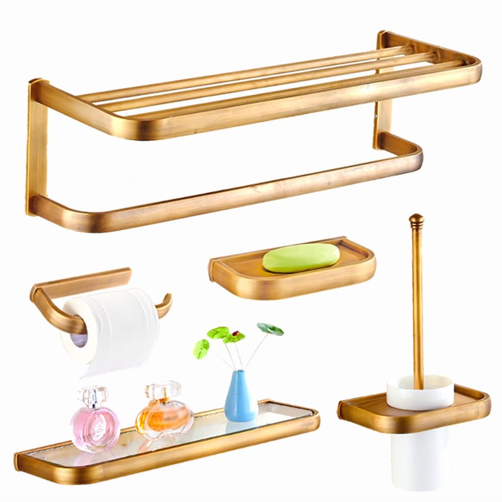 Matériel de salle de bain en cuivre pour un rangement mural chic