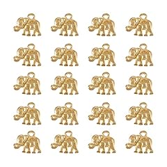 Gold, Elephant, 12x14mm