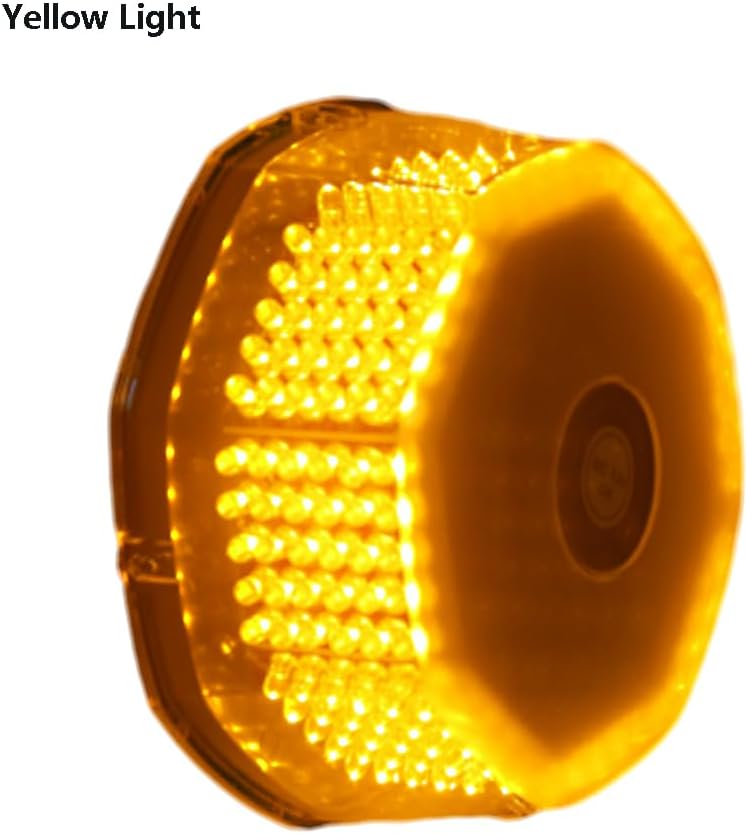 240-LEDs Amber Strobe Light Warning Lamp Emergency Flashing Beacon Lamp with Magnetic Base Amber Light, Construction Caution Hazard Lights, LED Emergency Strobe Lights for 12V Vehicles