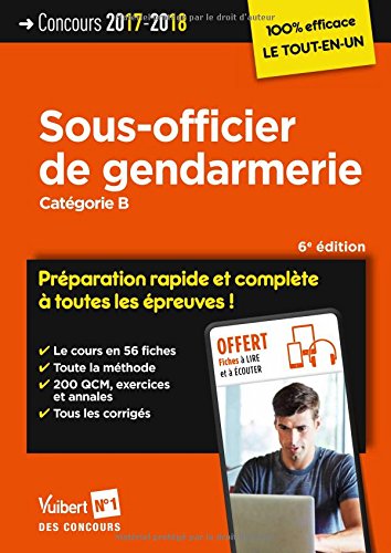 Télécharger Concours Sous-officier de gendarmerie - Catégorie B - Préparation rapide et complète à toutes le Francais PDF