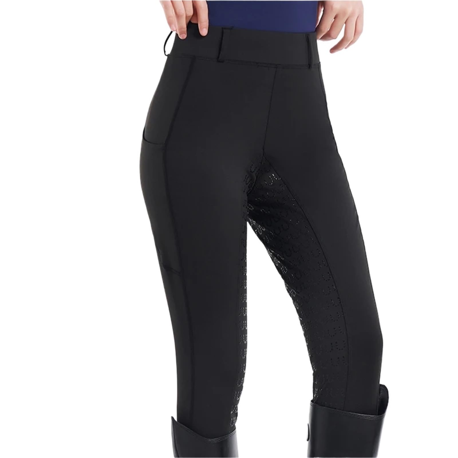 Mallas De EquitacióN Pantalones de equitación cintura alta for mujer, silicona, deportivos profesionales, resistentes al desgaste y antideslizantes