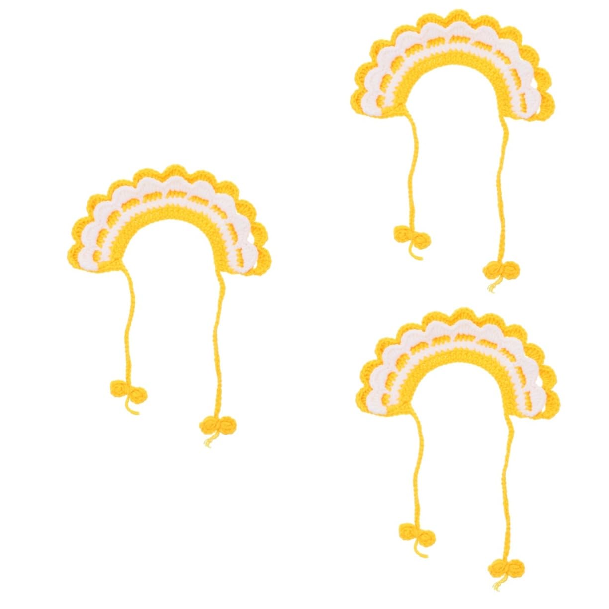 NOLITOY3 Pcs Pet Scarf Pet Supplies Pet Stuff Pet Decor Cat Scarf Fleece Material Pet Neckerchief Comfortable Pet Collar Practical Pet Collar Gentle Pet Collar Manual Bib Decorate Yarn