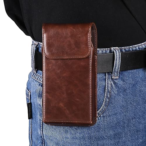Funda universal de piel para teléfono celular con clip para cinturón para iPhone 11 Pro Max/XS Max, para Samsung Galaxy S10+/S9+/S8+/J4+/A50/A50S/A60/M30S/A20/A8+ funda para teléfono con clip para