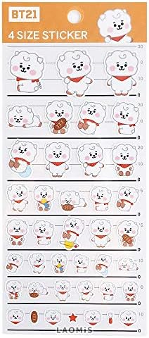 amazon com bts x bt21 official licensed by line friends 4 sizes planner stickers rj 28520