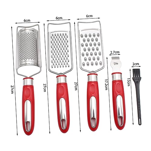 Rallador manual para verduras y queso color rojo miniatura 2