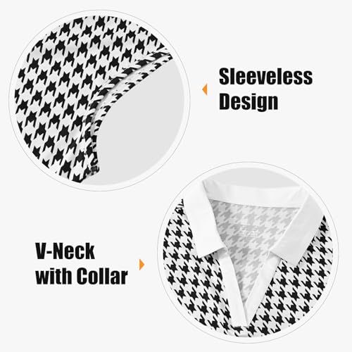 Image of BGOWATU Women's Sleeveless Golf Polo Shirts Collared V Neck Tennis Tank Tops UPF 50+ Quick Dry Lightweight