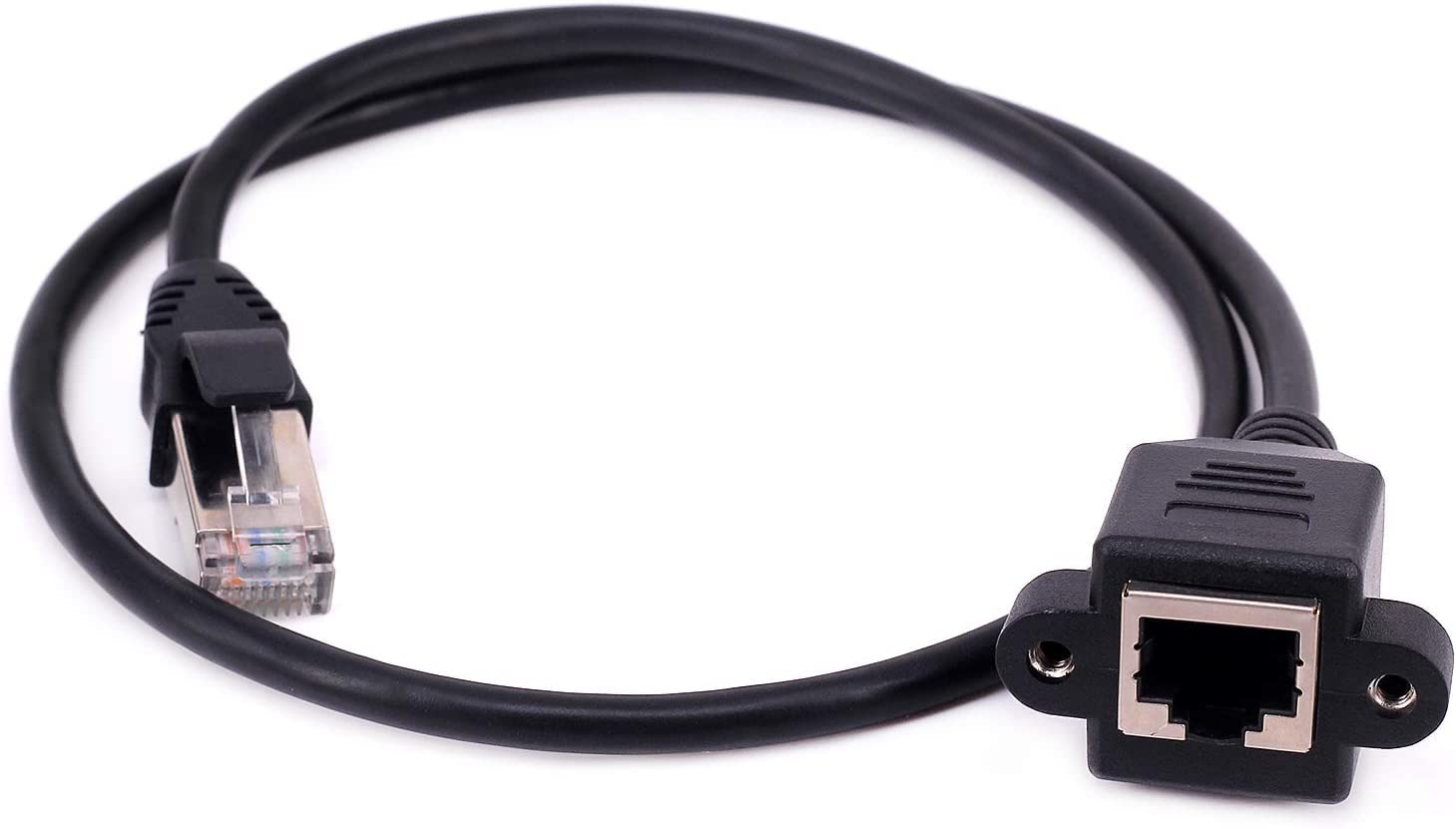 AdzMozi® Ethernet Extension Cable, [0.5 Meter] 0.6m RJ45 Male to Female LAN Ethernet Network Cat6 Cat5e Cat5 Panel Mount Cable RJ45 Extension Extender Cord (Black) (Pack of 4) (B0BWMNPSN4) Amazon Price History, Amazon Price Tracker