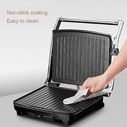 LTLCLZ Kontaktgrill Multi-Grill Sandwichtoaster Antihaftbeschichtete Gerillte Grillplatten,Mit Lichtanzeige,Für Panini… – Bild 6