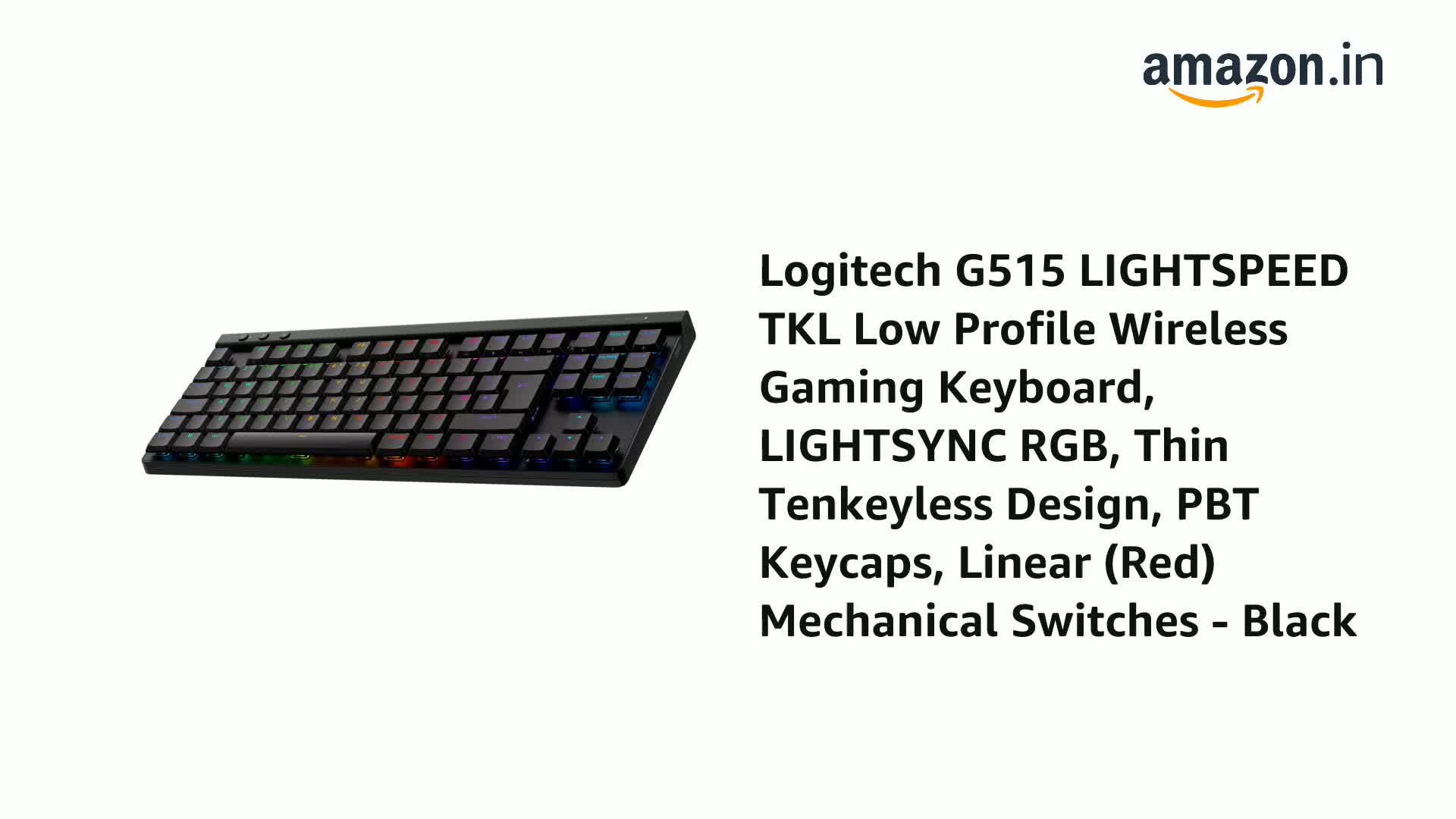 Amazon.in: Buy Logitech G515 Lightspeed TKL Low Profile Wireless