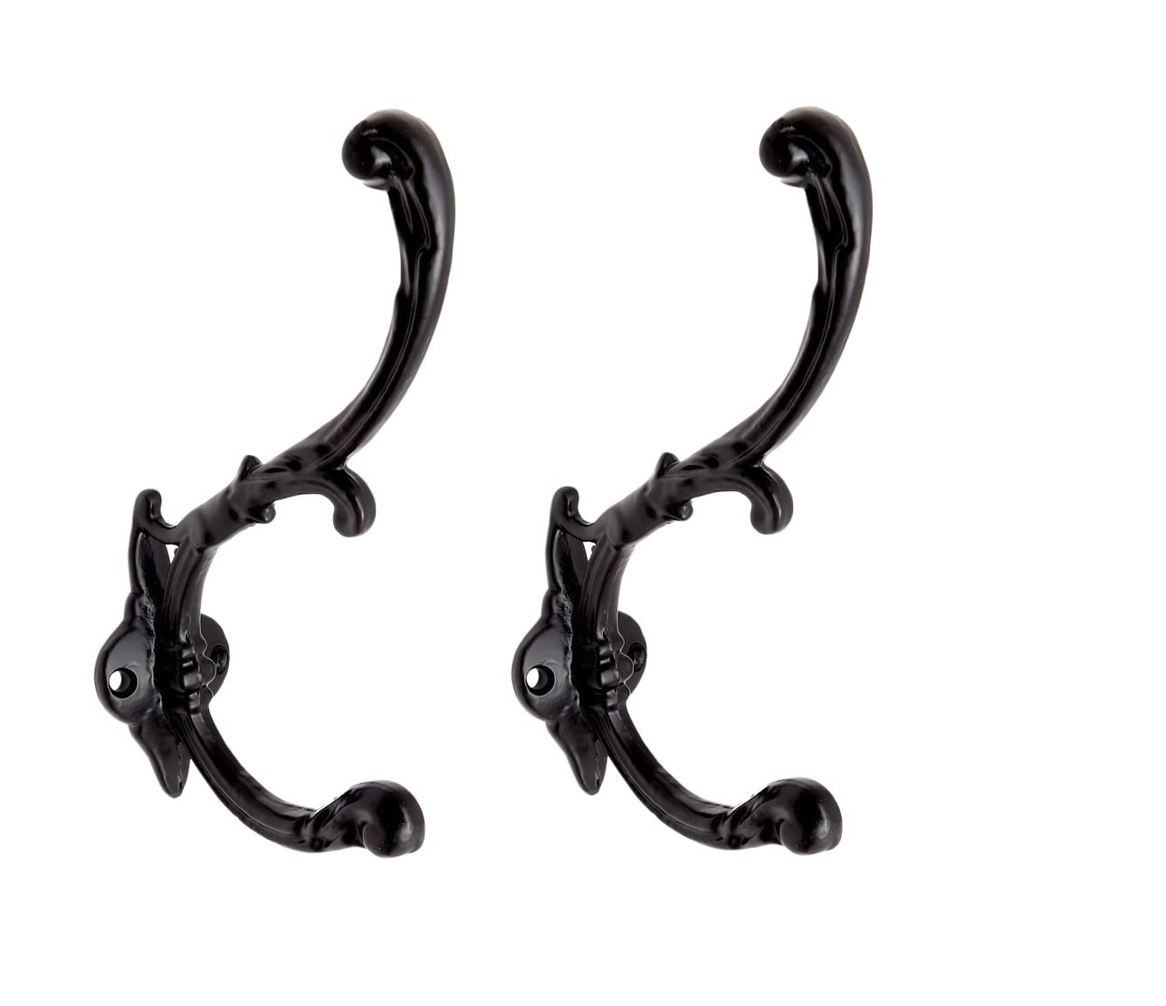 (RES)Metal Wall Hook Hanging Plant Bracket | Decorative Straight Plant Hanger for Pots Bird Feeders, Planters, Lanterns Cotton Wind Chimes Indoor and Outdoor Hanger (Pack Of 2, Design Hook Black)-image-40
