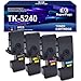 Price comparison product image Superpage 4 replacements for Kyocera TK5240 TK-5240 Multipack Toner cartridges compatible for Kyocera Ecosys M5526cdn ECOSYS M5526cdw ECOSYS P5026cdn ECOSYS P5026cdw(1Black/1Cyan/1Magenta/1Yellow)