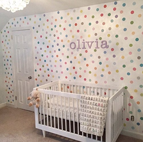 2 Inch Dots Wall Decals Confetti Dots Pastel Polka Dot Wall Stickers Repositionable Peel And Stick Decals #TOP3