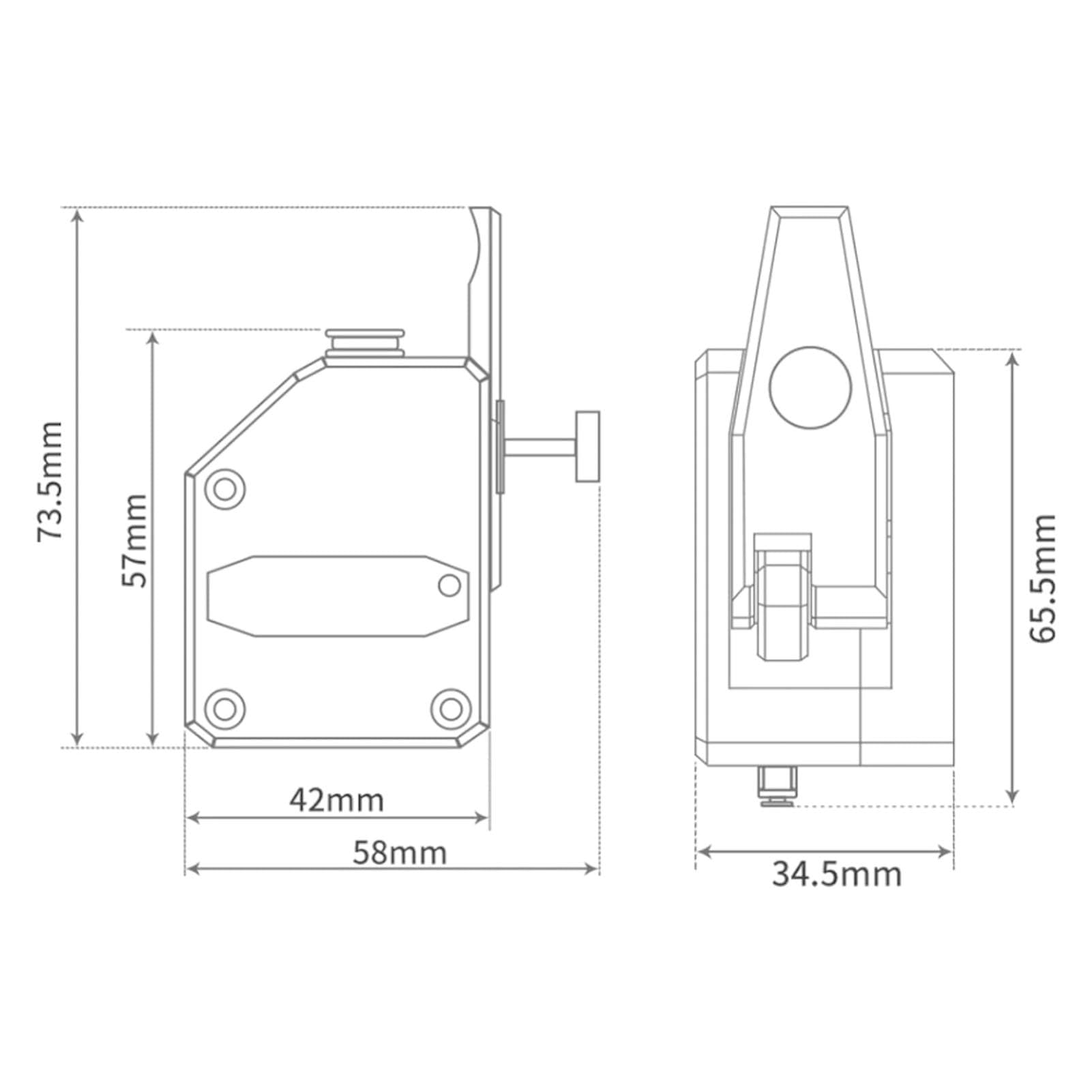 Zestaw Wytłaczarki z Podwójnym Napędem, do CR10/ Ender/ D9/Anet E10/ Et4/Mizar S/Cr10S Prusa I3/Ender 3 Pro, Stabilne Podawanie, do Większości Drukarek 3D