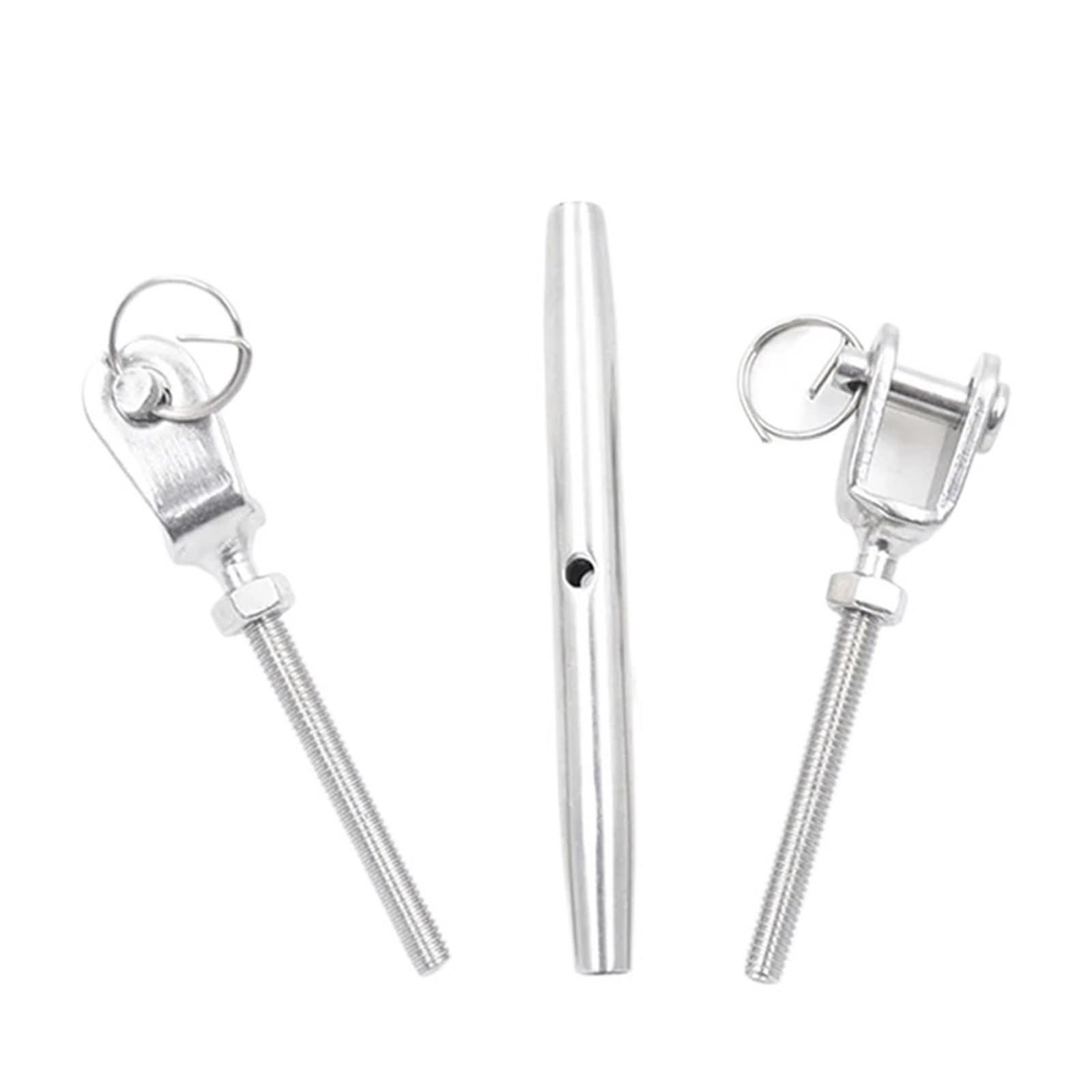 6 pz M5-M12 Tenditore In Acciaio Inox 304 Corpo Chiuso Swage Vite Fune Tensionante Fibbia Stretta per Corda(M10)