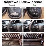 250g Ciemny Brąz Zestaw do Naprawy Skóry, Płynna Farba do Skóry, Pasta Naprawcza do Skóry do Sof, Butów, Siedzeń Samochodowych, Kurtek Skórzanych z Rysami i Odbarwieniami