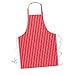 Portwest S839RWR Grembiule Butchers con Sottili Righe Bianche, Rosso/Bianco, 72 x 95 cm