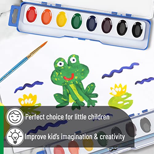 Mr. Pen WCFK02M137 Washable Watercolors, 2 Pack, 8 Colors With Paint Brush, Watercolor Paint Set, Water Color Painting Kids thumb #5