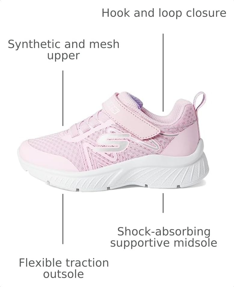 Image of Skechers Girls' Microspec Swirl Sweet | Casual, Lightweight, Machine Washable, Cushioned Insole
