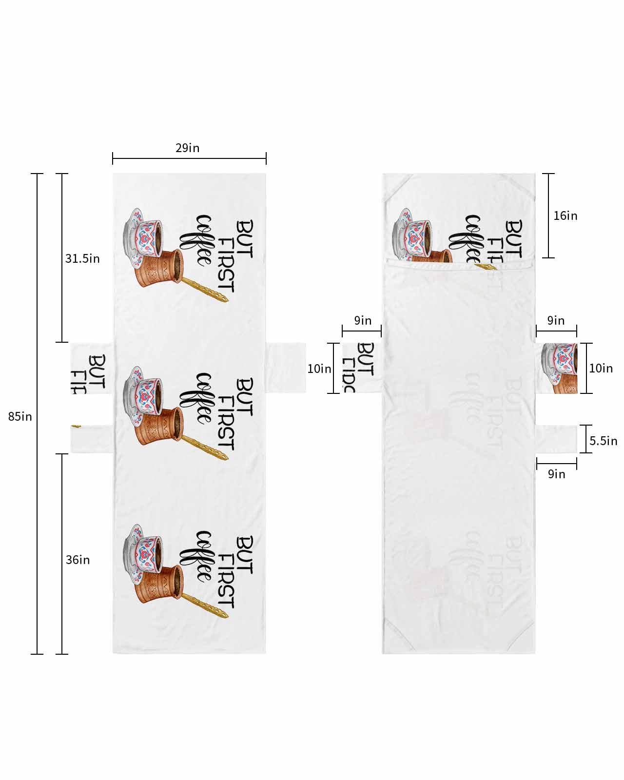 Coffee Beach Lounge Chair Towel Cover, Soft Chaise Lounge Towel with Side Pockets Patio Pool Chairs Cover for Beach/Pool Sunbathing 29x85 Coffee Time Farmhouse