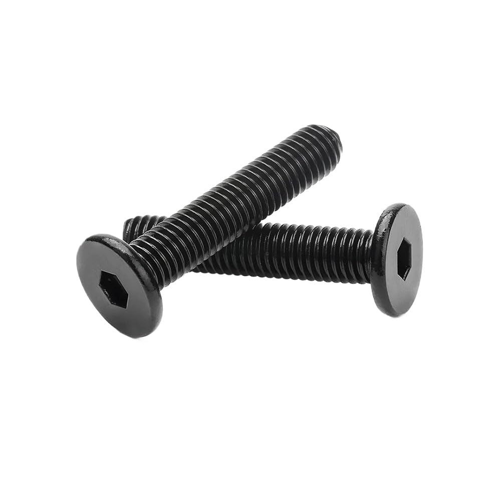 M2 / M2.5 / M3 / M4 / M5 / M6 / M8 Tornillos de cabeza plana avellanada de acero 10,9 negro (M2,5-0,45 x 35 mm - 100 piezas)