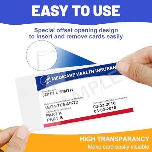 10 pcs social security card protector sleeves31 mil soft clean waterproof ssnnew medicarecredit card holder soft iddebitcredit card covers