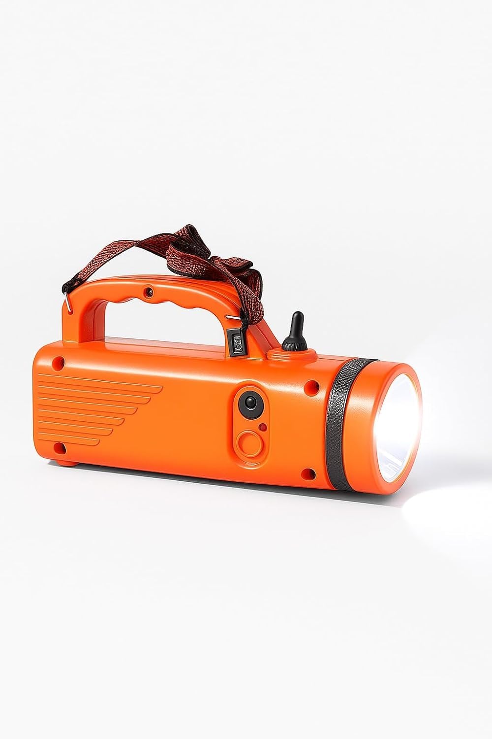 CAPRON 7W Rechargeable LED Torch Light with 4V 5Ah VRLA Battery & Inbuilt Charger | Long Beam Emergency Flashlight for Camping Outdoor Agricultural Home Use-image-10