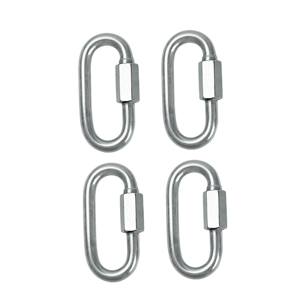 MUCKLILY Stainless Steel Adapter Shackles 4pcs Quick Link Shackles for Chain Repair Marine Architectural M8